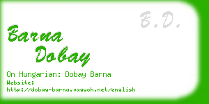 barna dobay business card